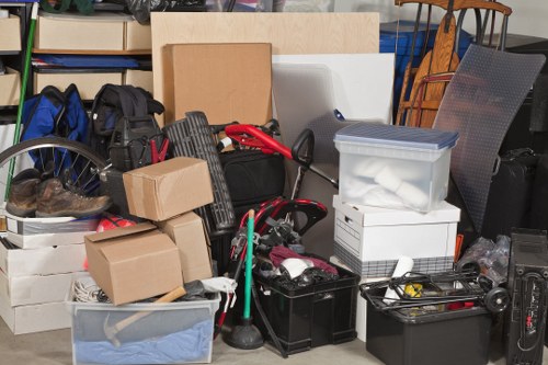 Cleaned and organized garage space after clearance